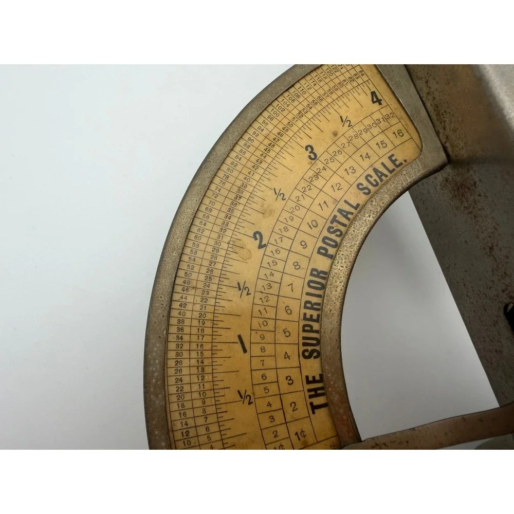 Antique Triner Superior Postal Scale 1904 Chicago Metal Vintage Office Decor‎